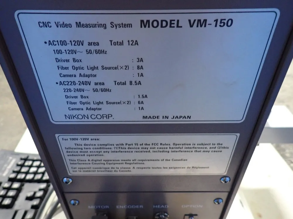 Nikon Corp Cnc Video Measuring System - Vm-150