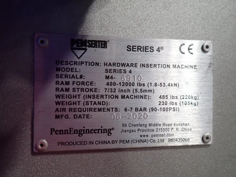 Pemserter Insertion Machine - Series 4