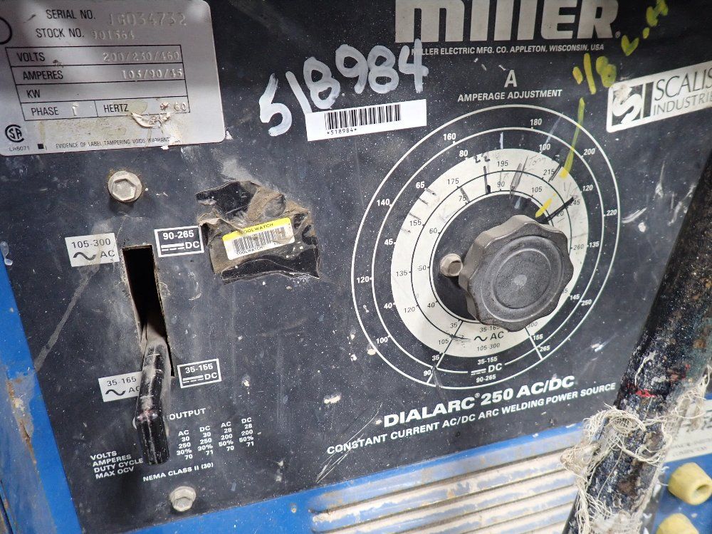 Miller 250 Amp Welder - Dialarc 250