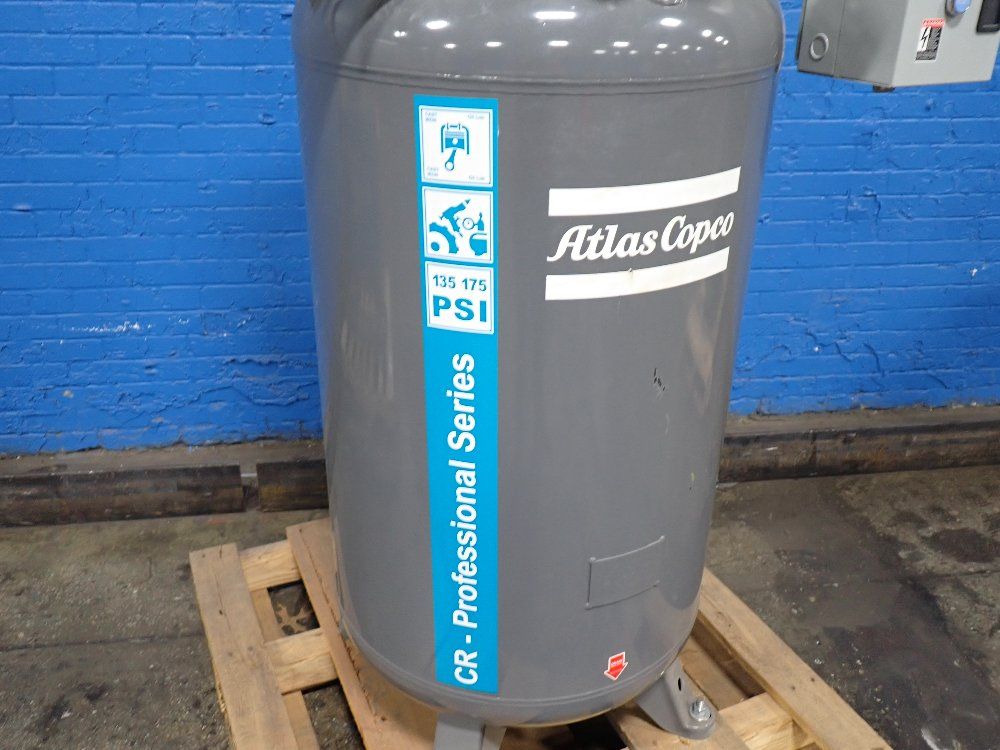 Atlas Copco 124 Gal Piston Air Compressor - Cr5-0ts-80gv-200v-3p