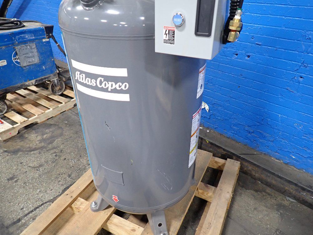 Atlas Copco 124 Gal Piston Air Compressor - Cr5-0ts-80gv-200v-3p