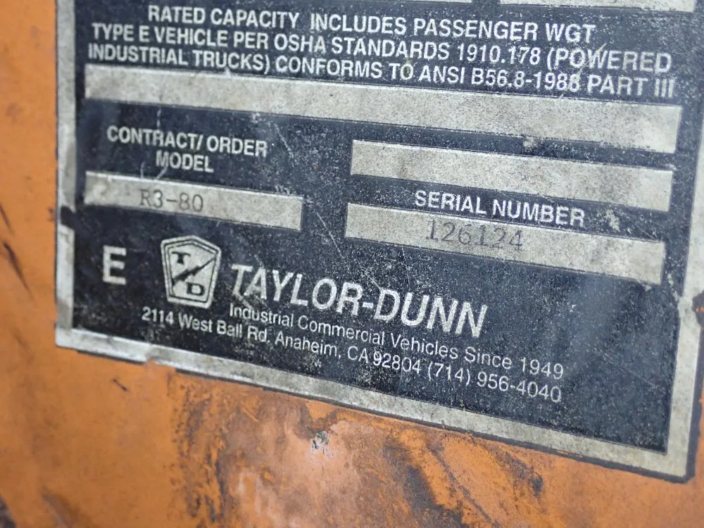 Taylor-dunn 1150 Lbs Electric Cart - R3-80