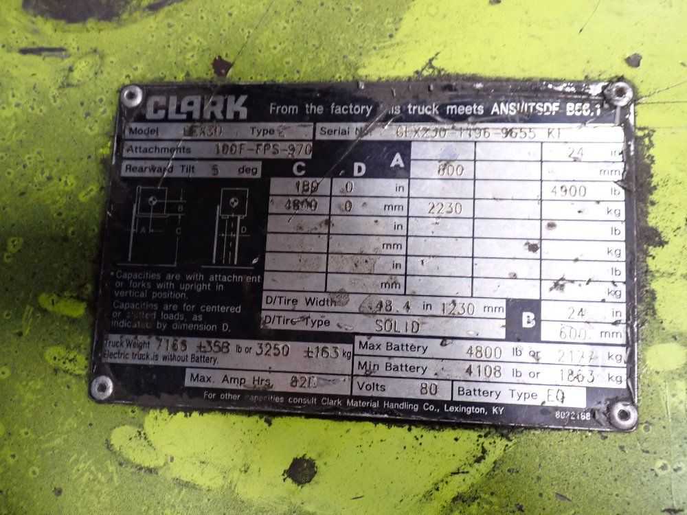 Clark 4800 Lbs Electric Forklift - Gex30