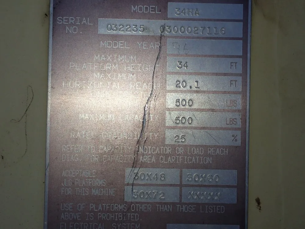 Jlg 500 Lbs Boom Lift - 34ha