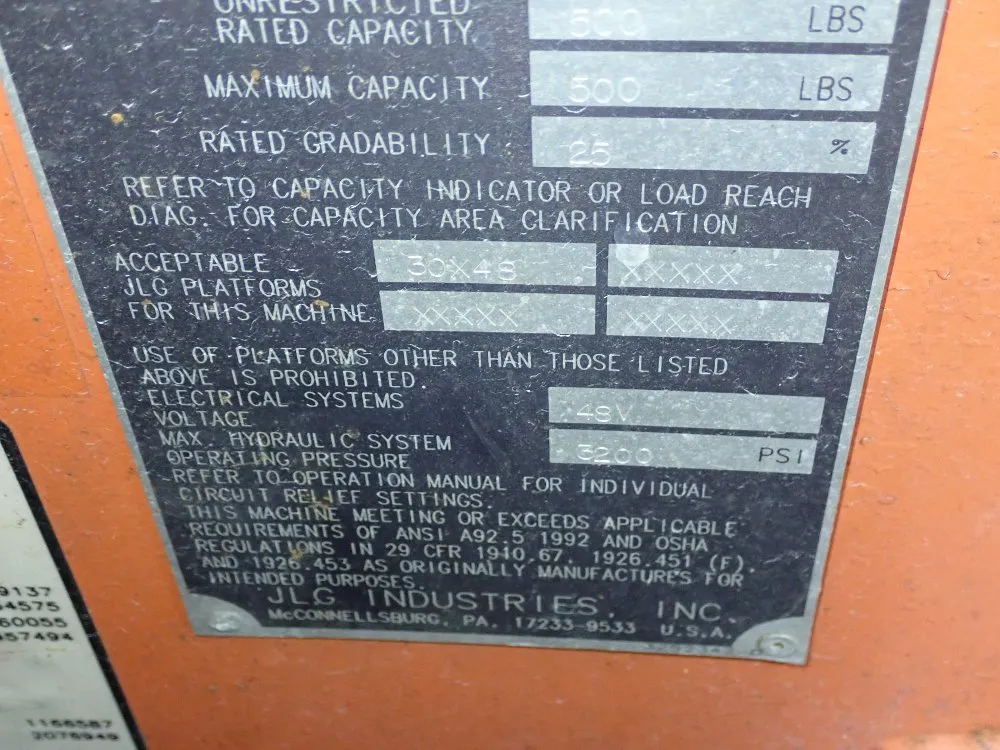 Jlg 500 Lbs Boom Lift - E300ajp
