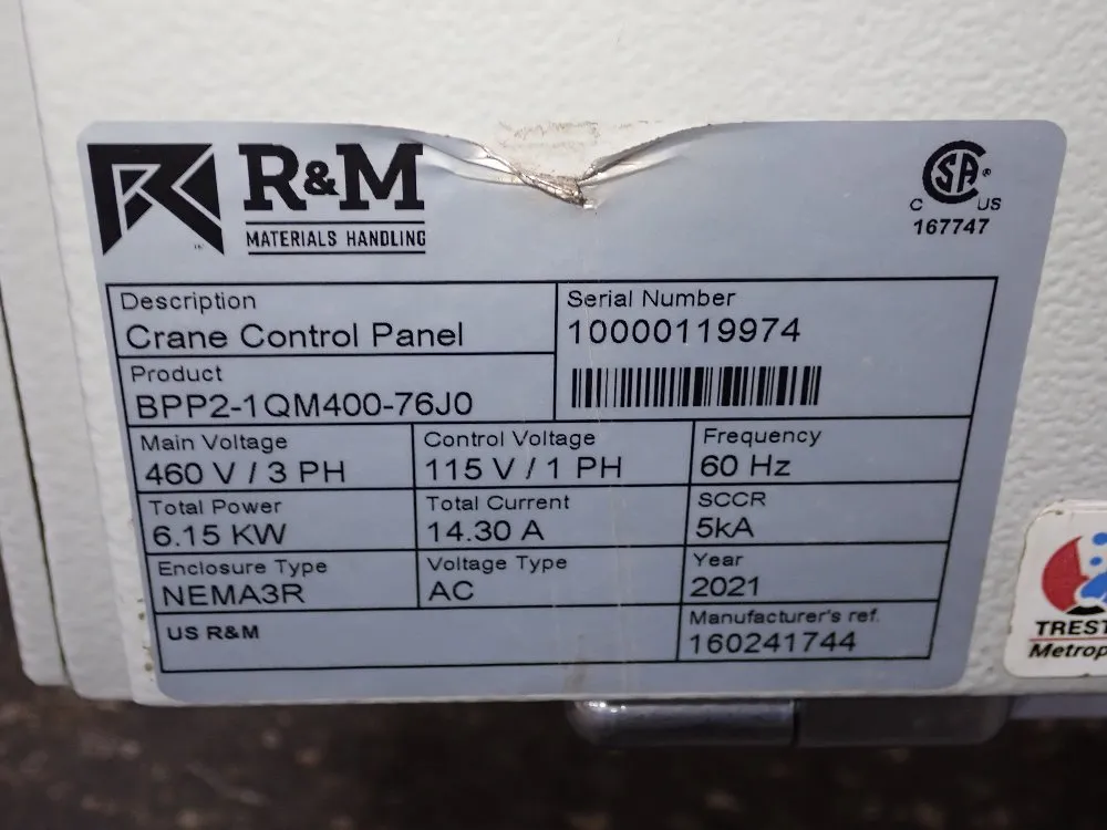 Metropolitan Crane 3 Ton Bridge Crane