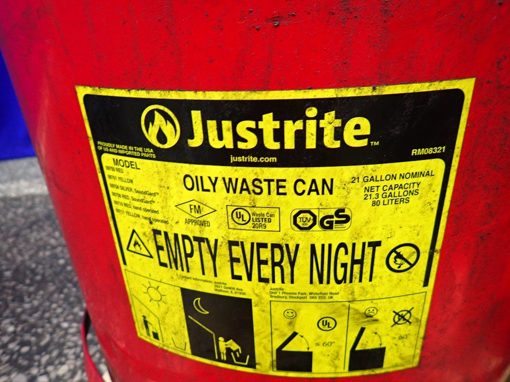 Justrite 18" X 15", 24" X 19" Waste Can