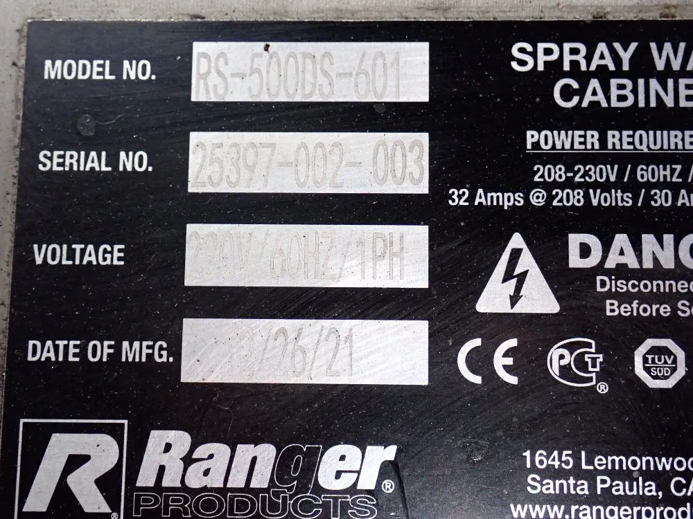 Ranger 30" X 40" Rotary Parts Washer - Rs-500ds-601