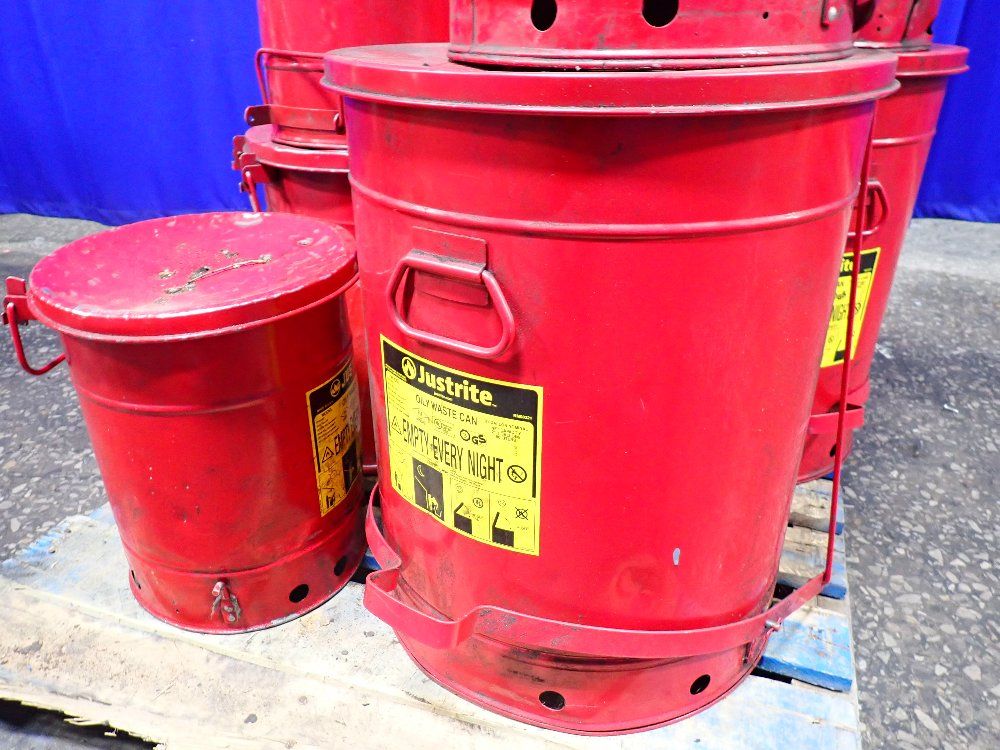 Justrite 21 Gal, 6 Gal Waste Cans