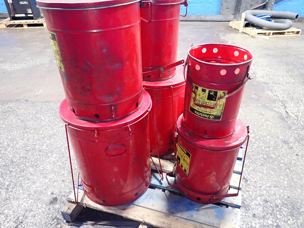 Justrite 21 Gal, 6 Gal Waste Cans