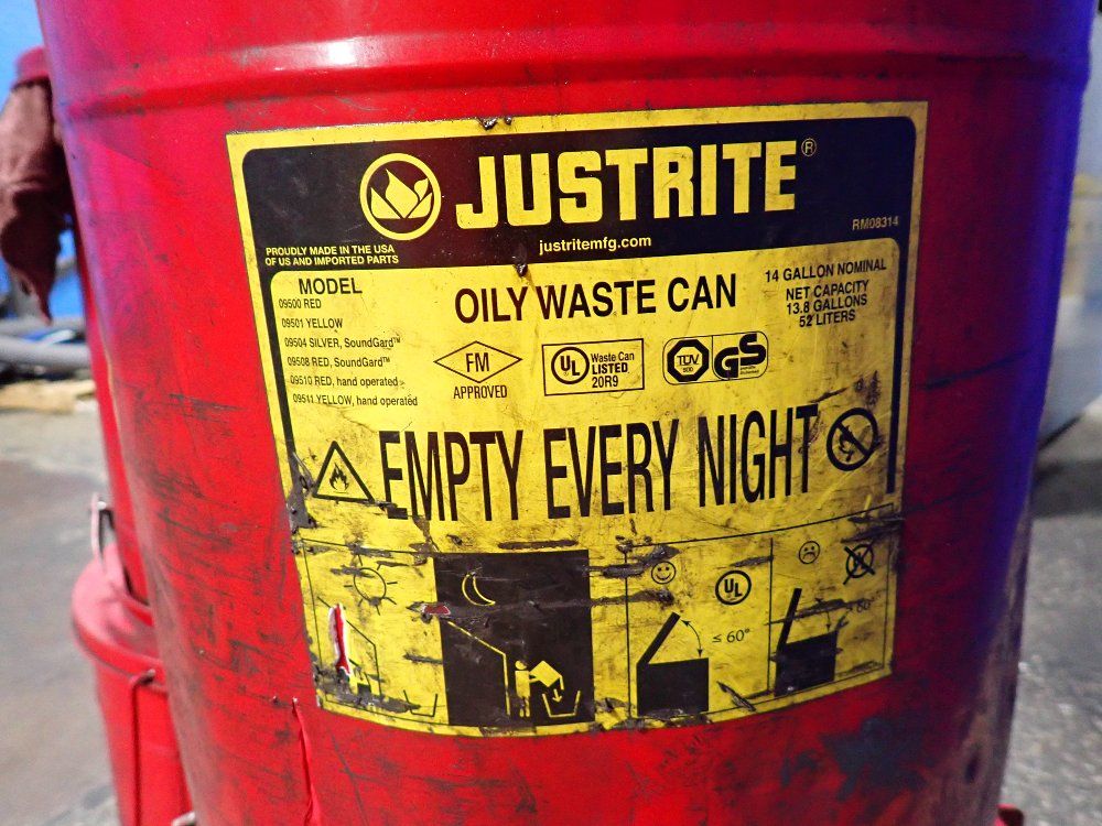 Justrite 21 Gal, 6 Gal Waste Cans