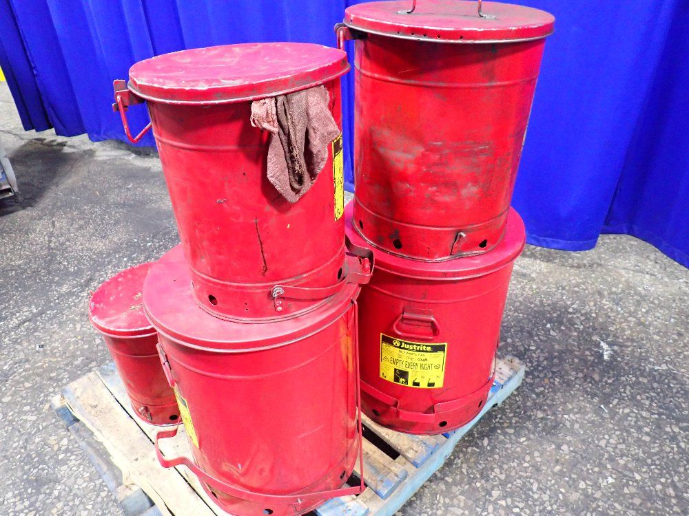 Justrite 21 Gal, 6 Gal Waste Cans