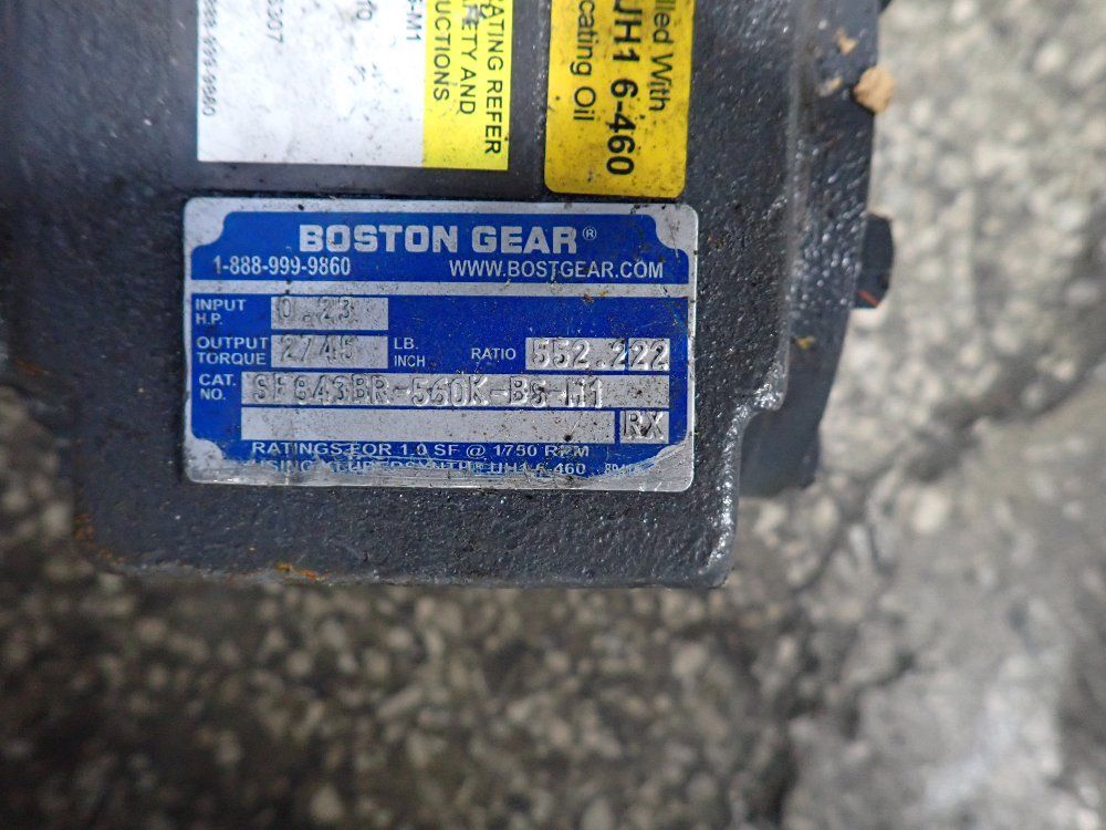 Boston Gear 0.23 Hp Gear Reducer