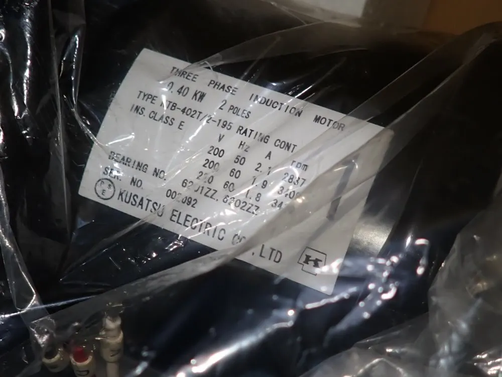 Kusatsu Electric Co 0.40 Kw Motors - Ktb-402t/2-195