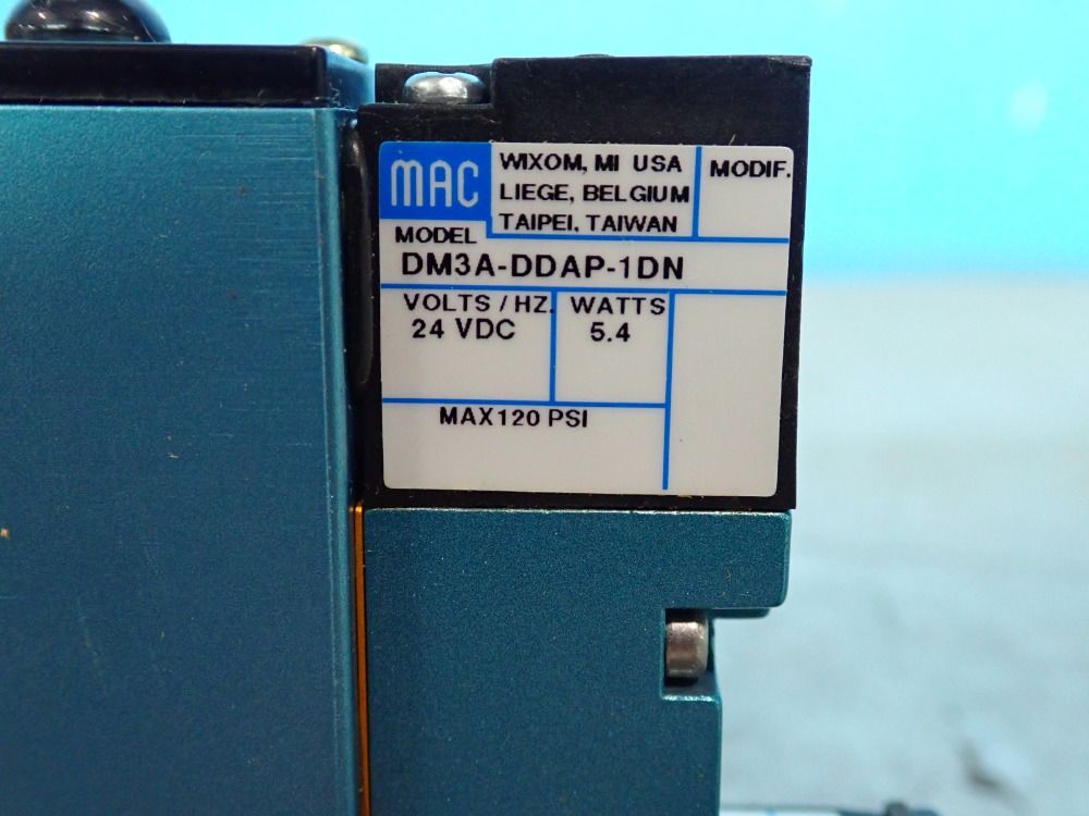 Mac Valves Pneumatic Solenoid Valve - Dm3a-ddap-1dn