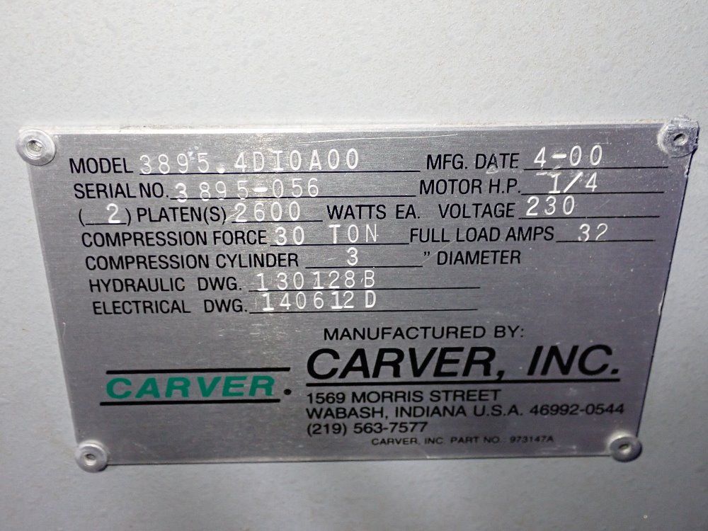 Carver 30 Ton 4-post Press - 3895 4di0a00