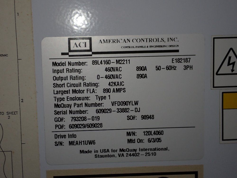 Reliance Electric Control Cabinet