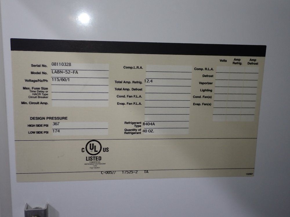 Labrepco 51" X 28" X 58" Id Freezer - Labn-52-fa