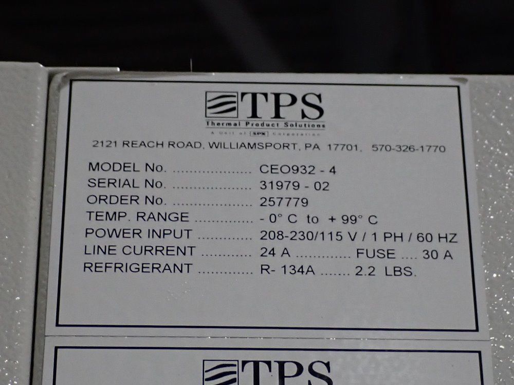 Tps 28 1/2" X 33" X 59 1/2" Environmental Chamber - Ce0932-4