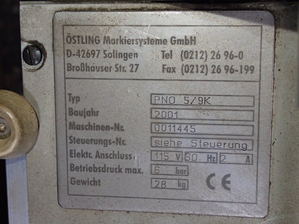 Ostling Pin Mark Machine - Pn0 5/9k