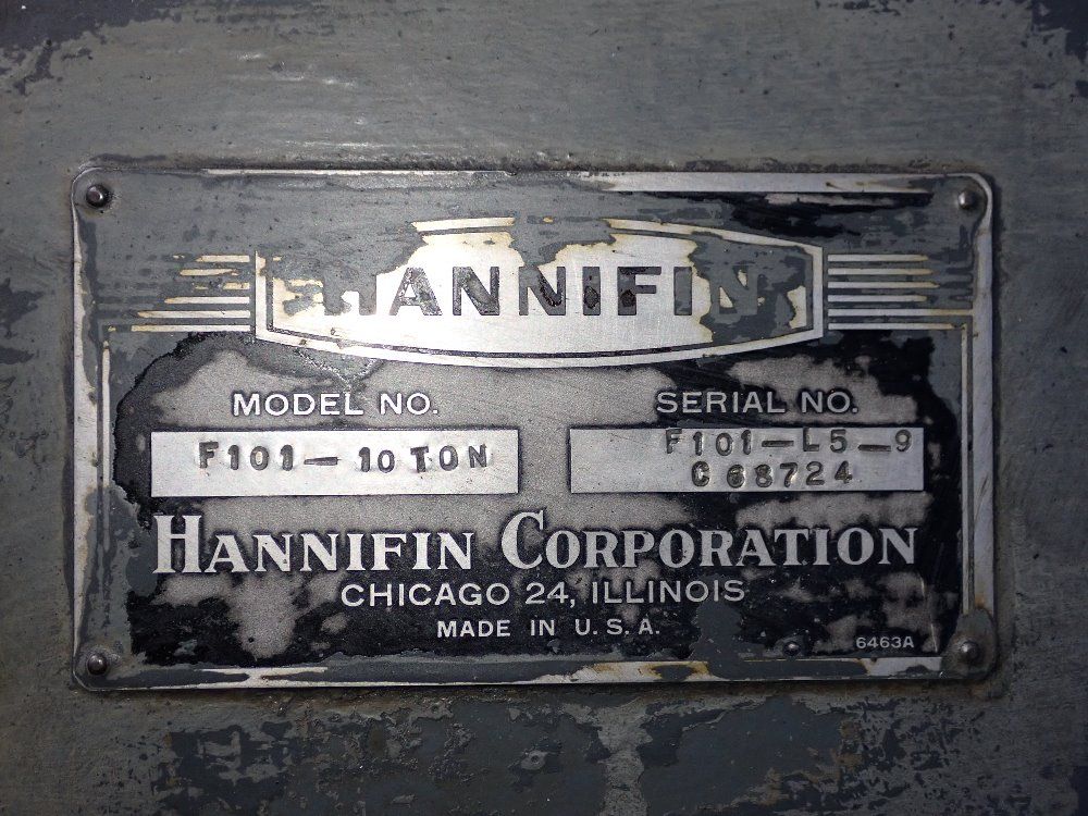 Hannifin 10 Ton Hydraulic Press - F101-10ton