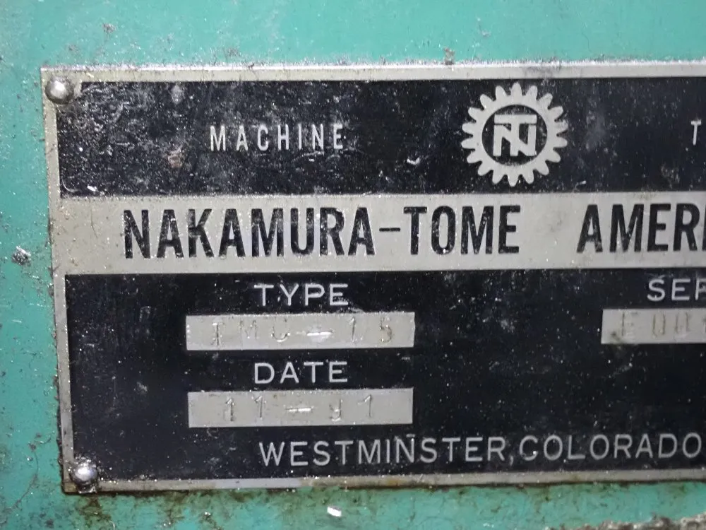 Nakamura-tome Cnc Lathe - Tmc-15