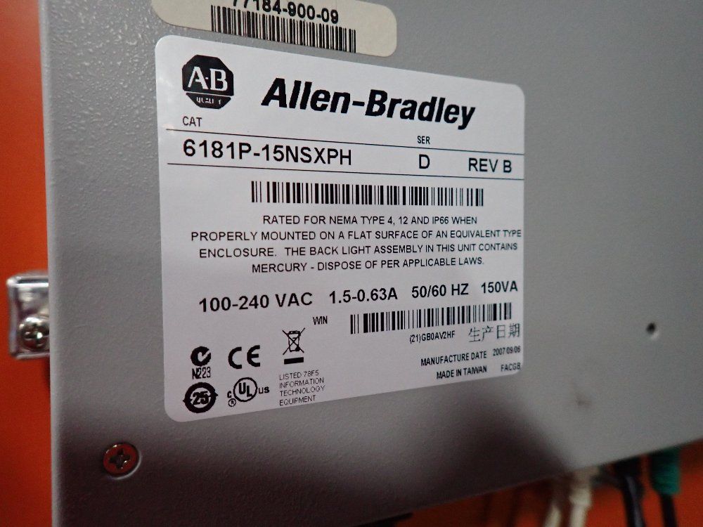 Atlas Copco / Allen Bradley Powermacs 4000 Panel - Versaview 1500p