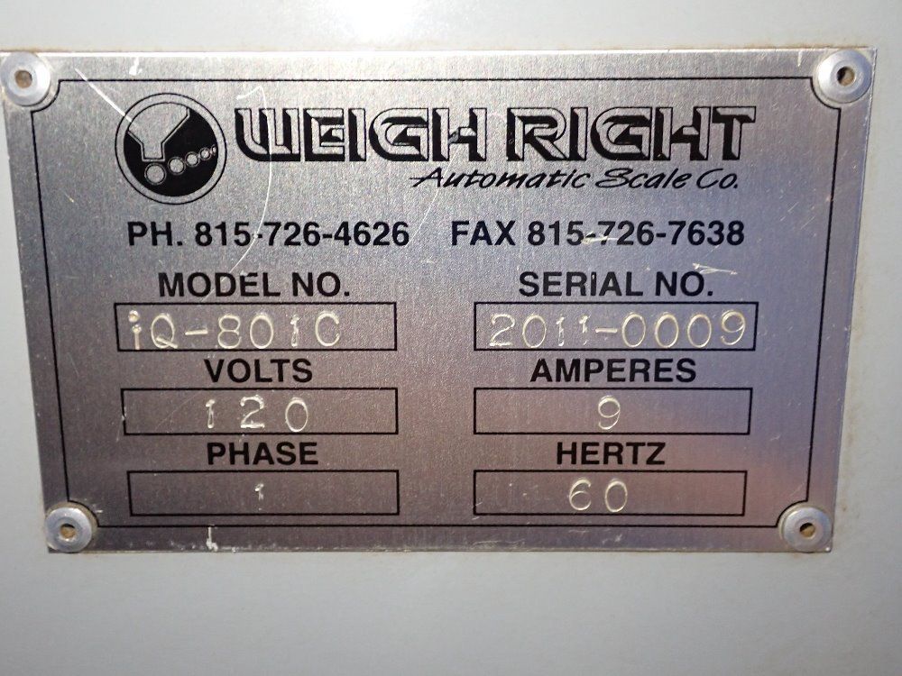 Weigh Right Single Lane Scale - Iq 801c