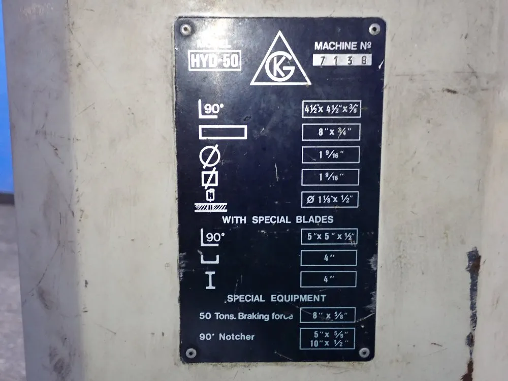 Geka 50 Ton Ironworker - Hyd-50