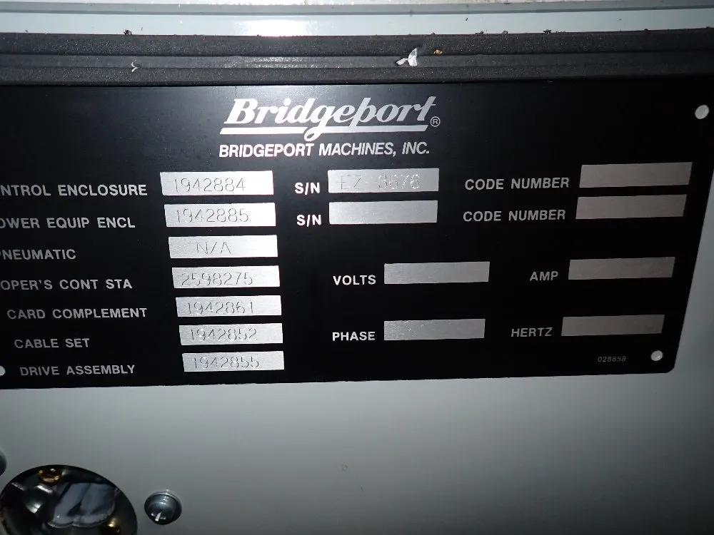 Bridgeport 20" Vertical Mill