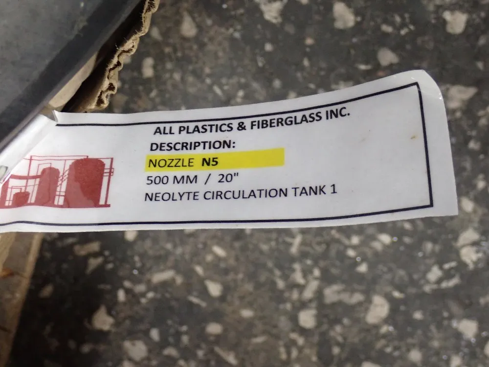 All Plastic & Fiberglass Inc 16"/20" Circulation Tank