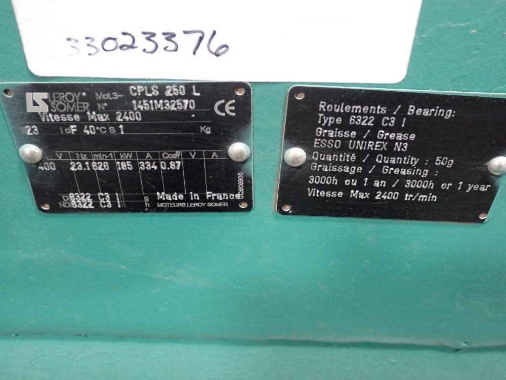 Leroy Somer 185 Kw Motor