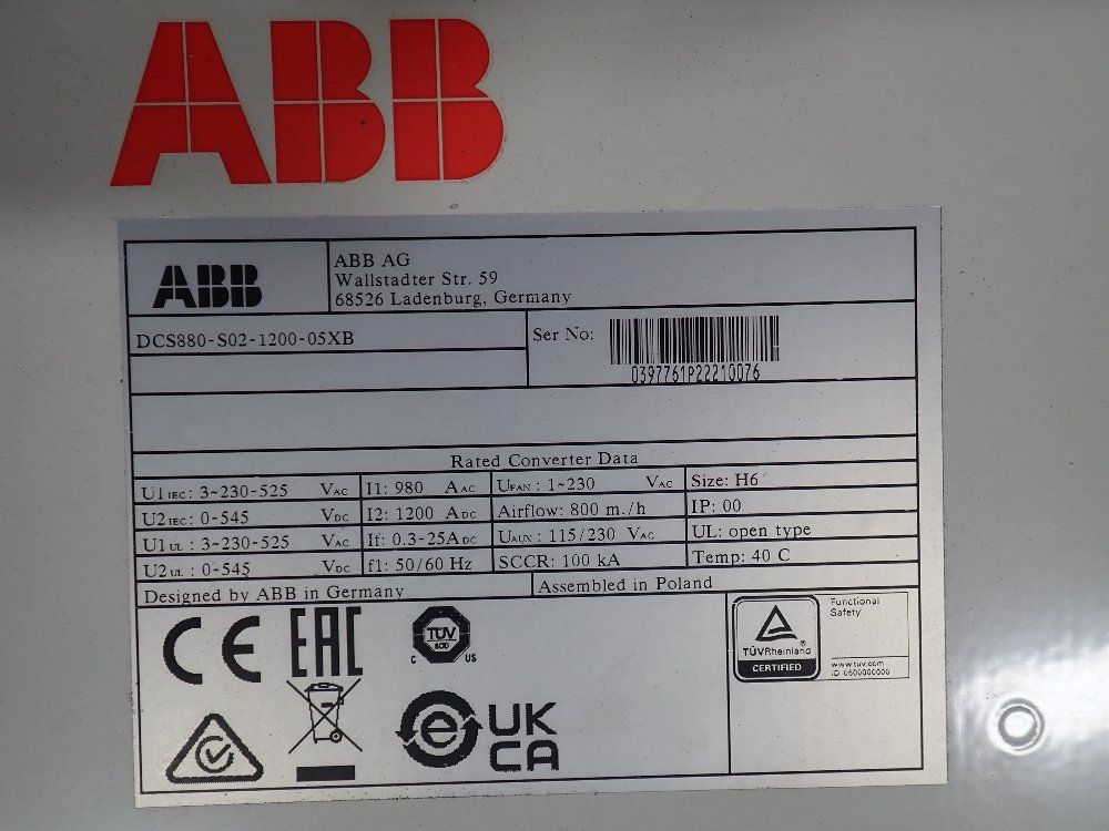 Abb Dc Drive - Dcs 880