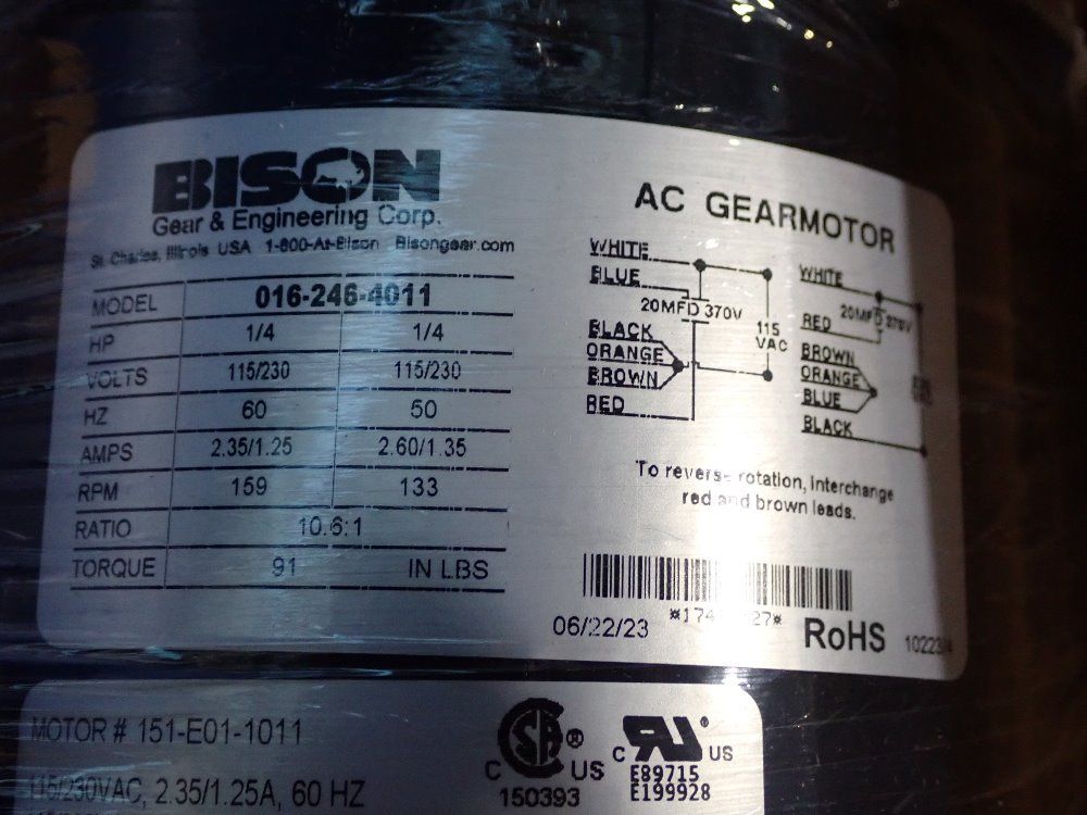 Bison 1/4 Hp Motor - 016-246-4011