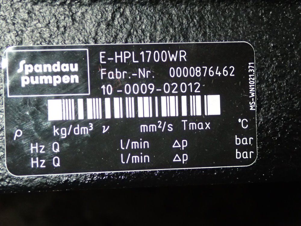 Spandau Pump - E-hpl1700wr