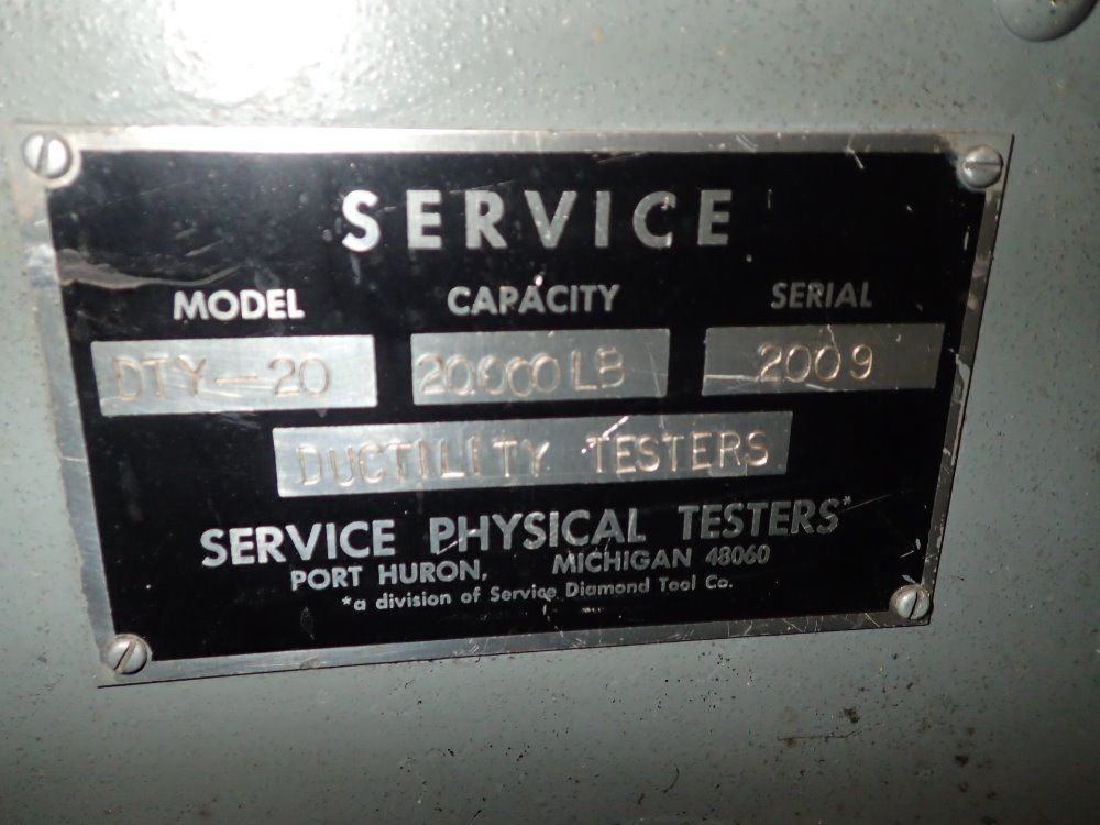 Service Physical Testers 20000# Ductility Tester - Dty-20