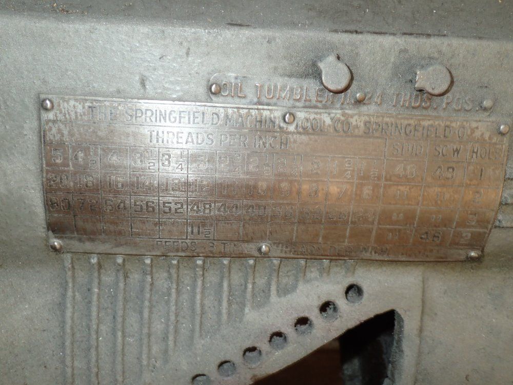 The Springfield Machine Tool Co 16'' / 32'' Lathe
