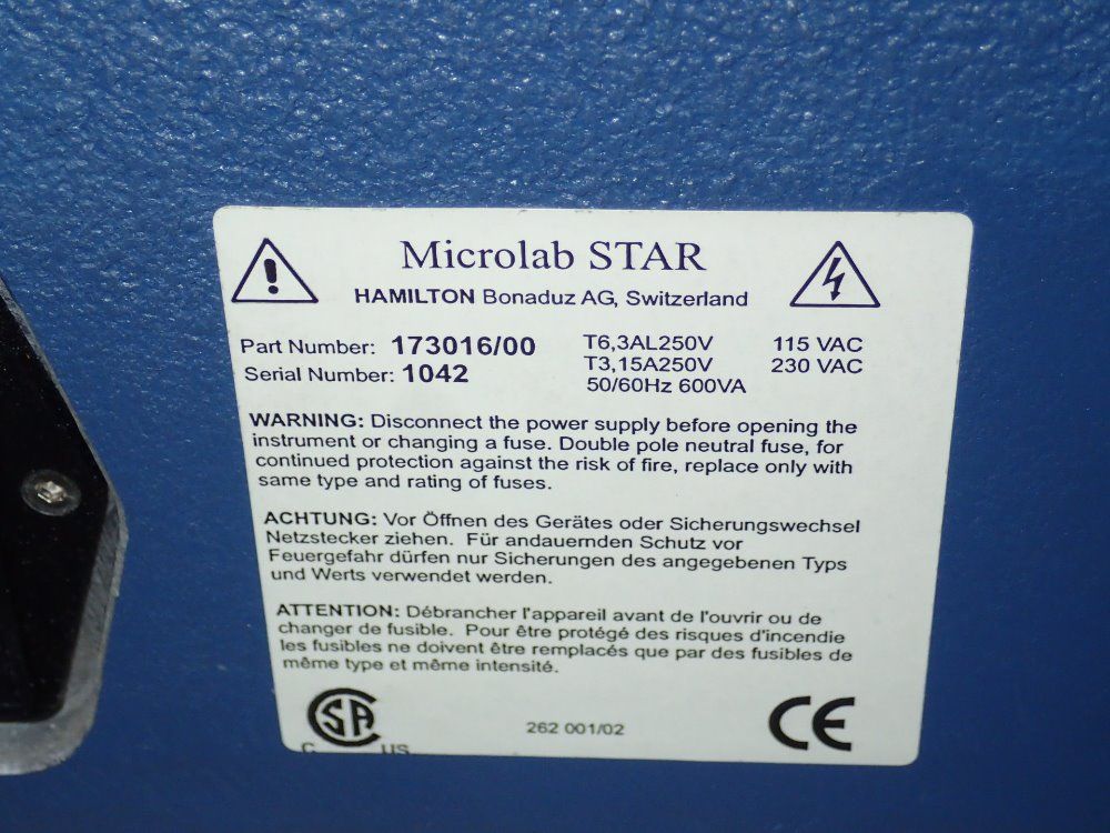 Hamilton 50'' Liquid Handler - Microlab Star