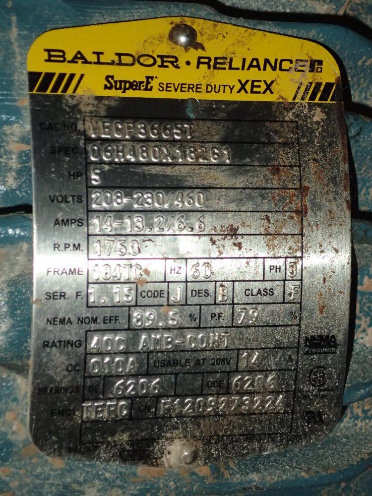 Chemineer 5 Hp Mixer Motor - 21gtd-5