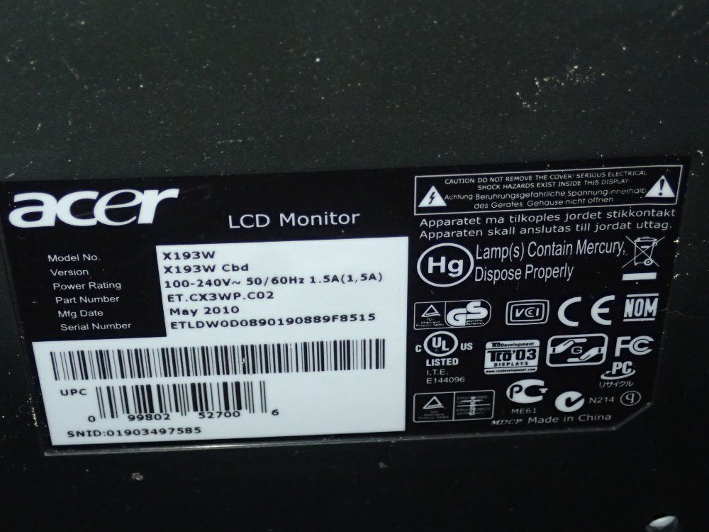 Acer Lcd Monitor