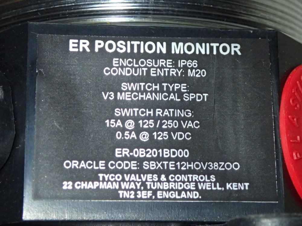 Tyco Valves & Controls Er Position Monitor