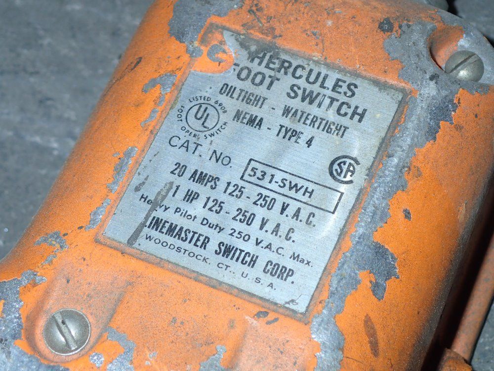 Linemaster Switch Corp. Electric Footswitch