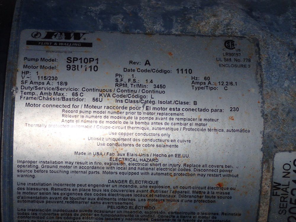 Flint & Wallings Pump