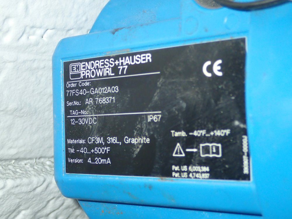 Endress & Hauser S/s Flow Meter