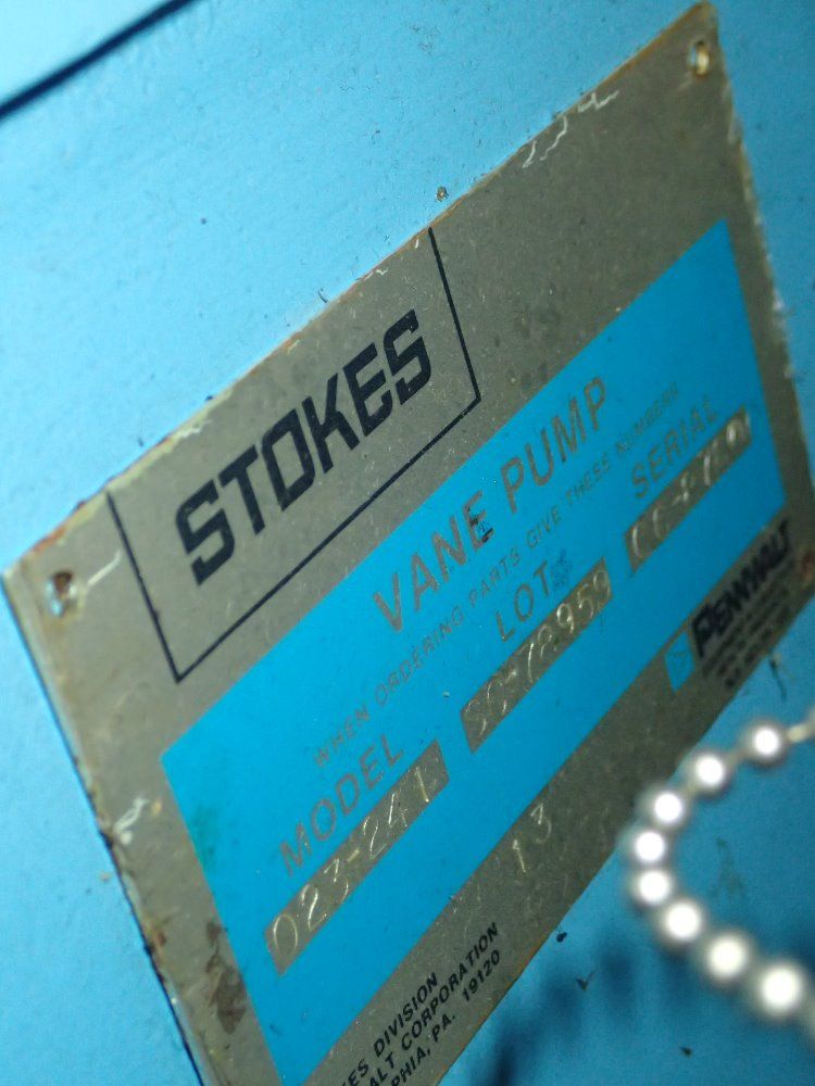 Anicon/stokes Vacuum Pump