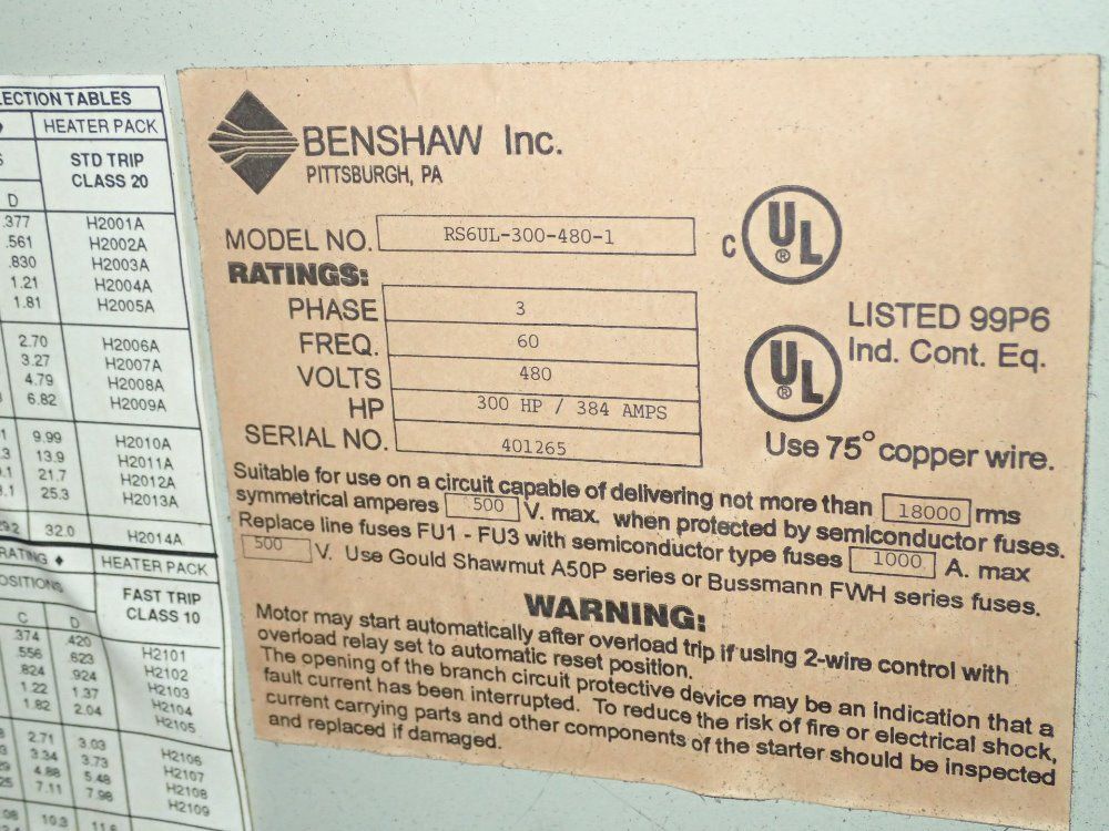 Benshaw Motor Control