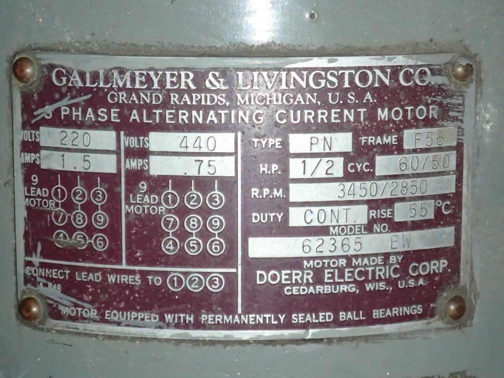 Gallmeyer & Livingston Co. Tool Grinder