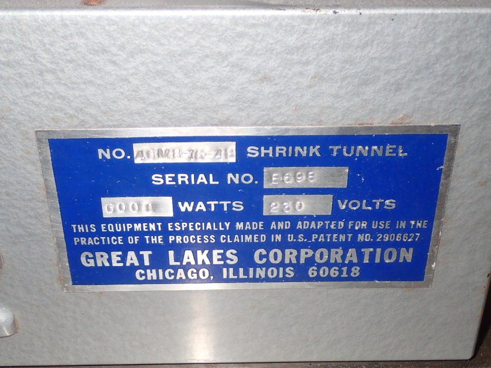 Great Lakes Corp. Heat Shrink Tunnel
