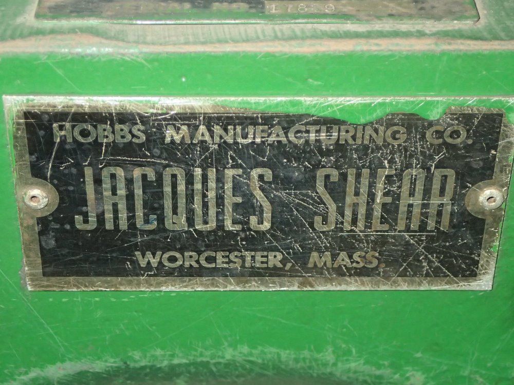 Hobbs Mfg. Co. Paper/jacques Shear