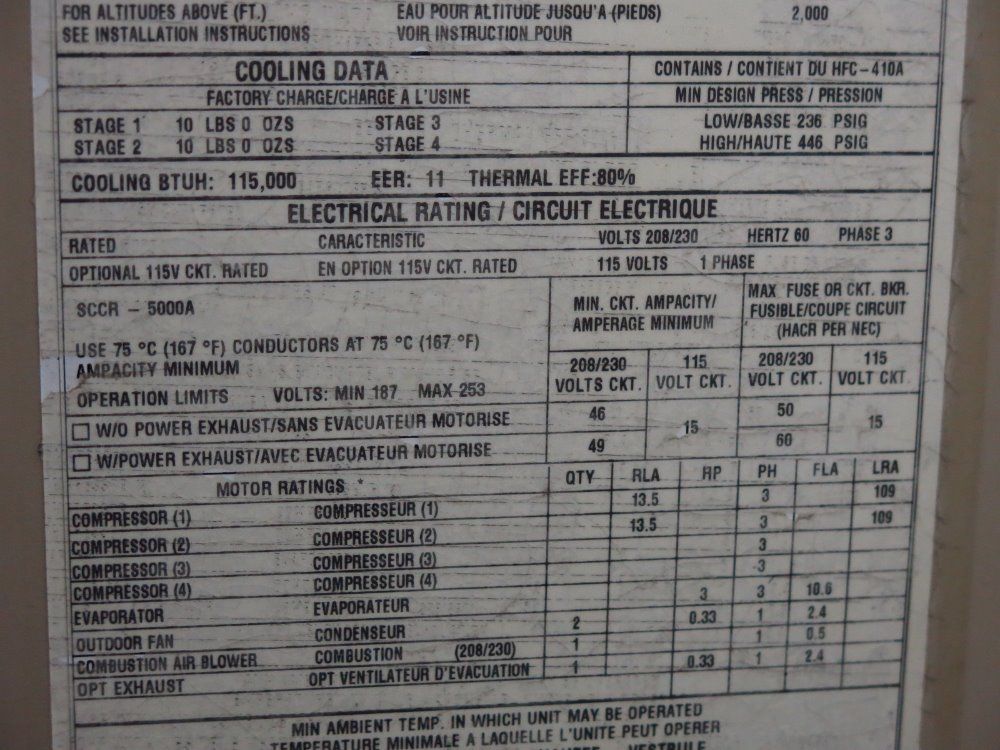 Lennox Rooftop Air Conditioning Unit - Kga120s4bm2y